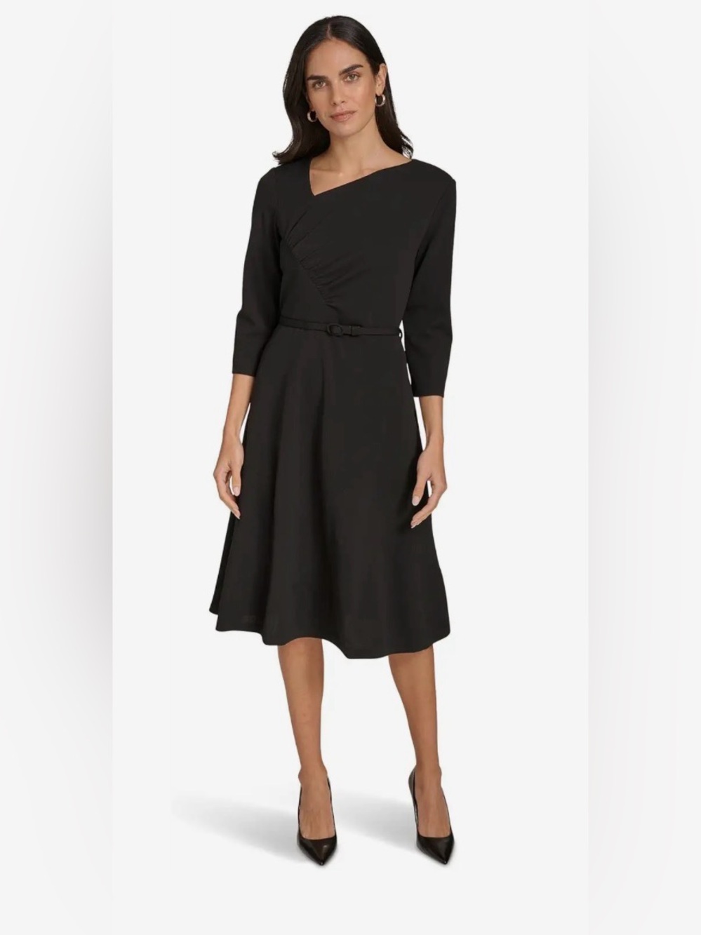 Calvin Klein
Women's Asymmetric-Neck Belted Dress 10 New (No Tags)